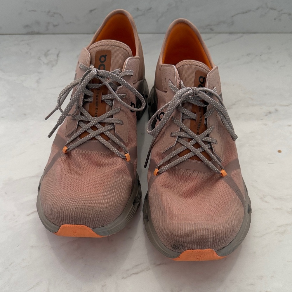On Running Men's Cloud Sneakers in Dusty Orange with Orange Accents
